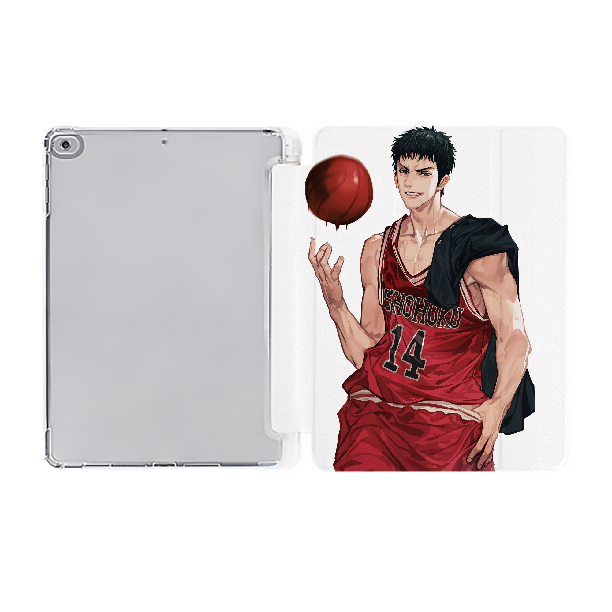 （画像用） SLAM DUNK／スラムダンク IPad ケース ペン収納付き 三つ折りスタンド PUレザー×シリコン 対応機種9.5/10.5/10.9インチ